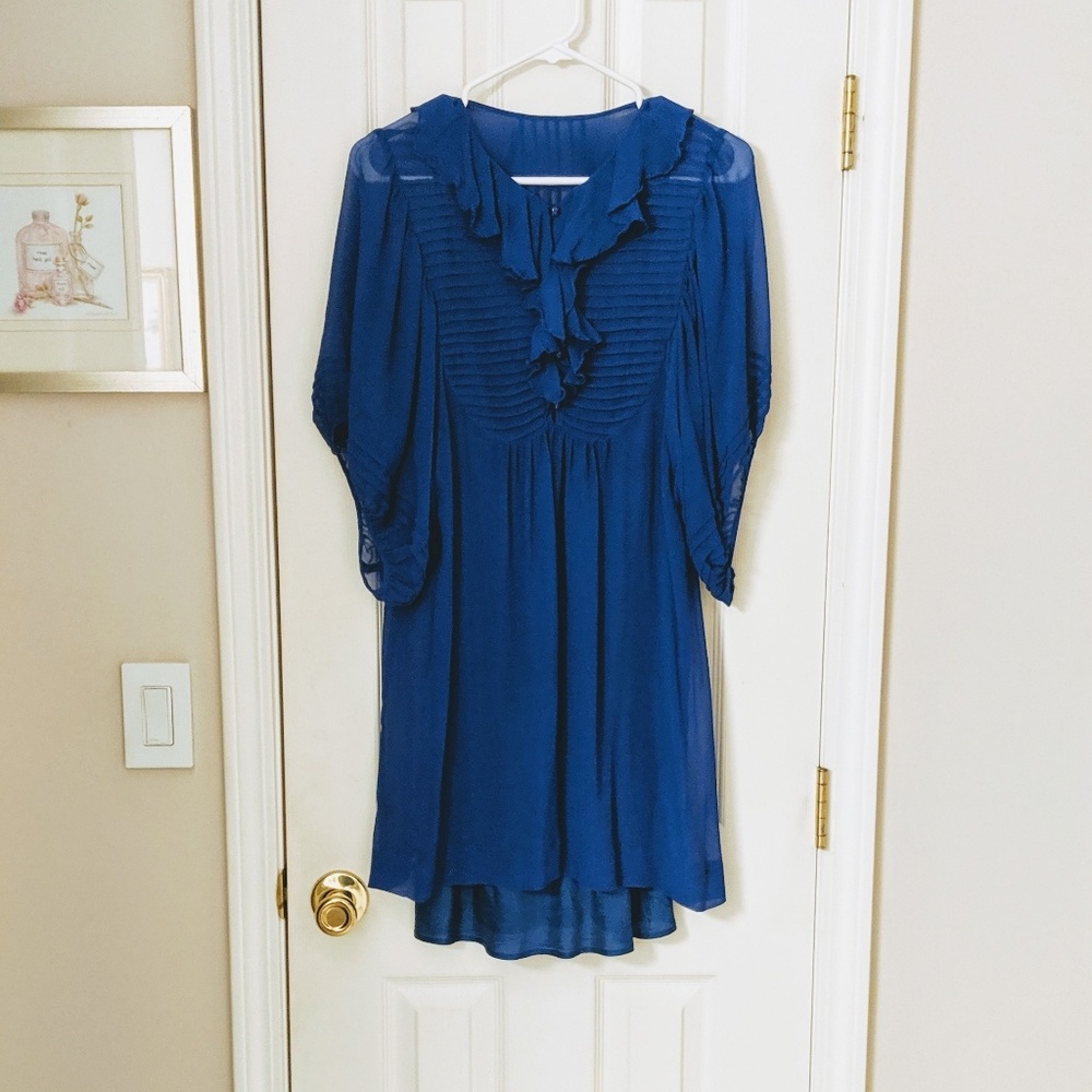 🚩SALE🚩Nanette Lepore Sheer Royal blue blouse